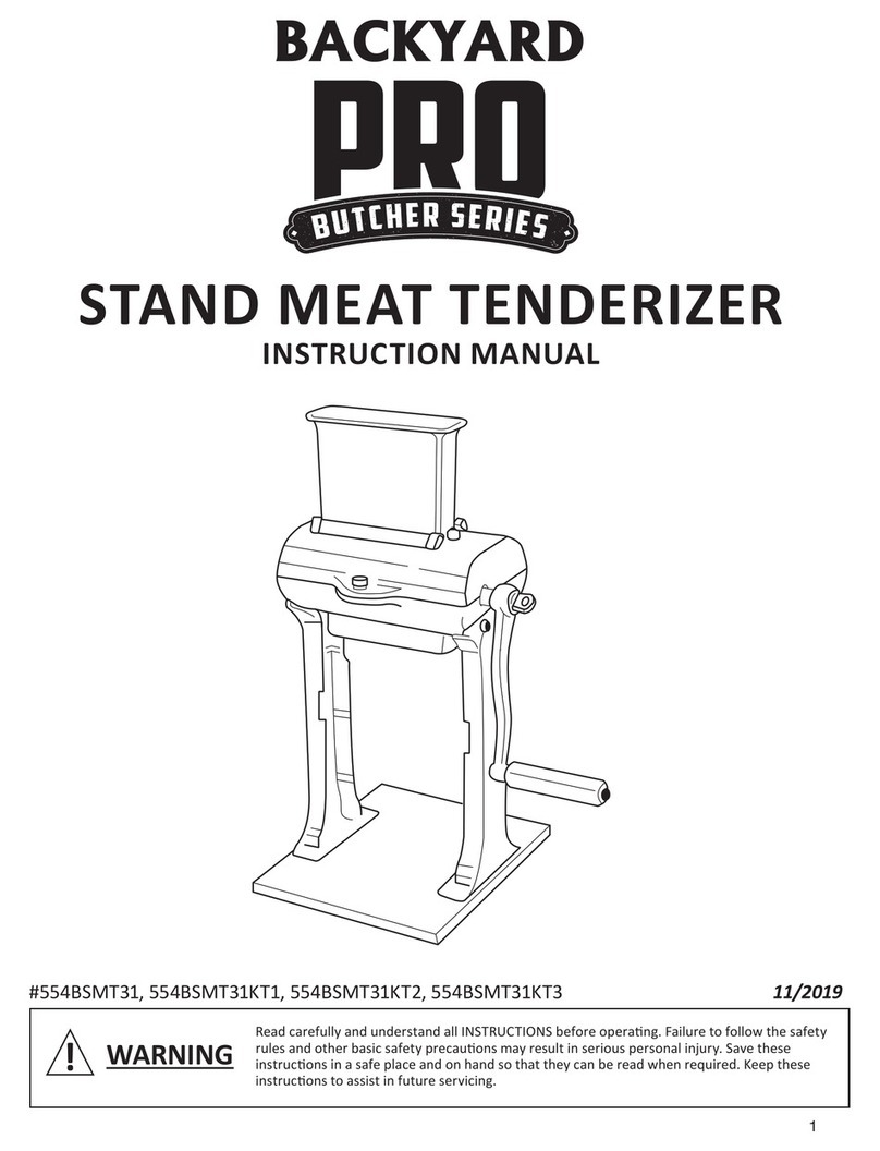 Backyard Pro Butcher Series instruction manual
