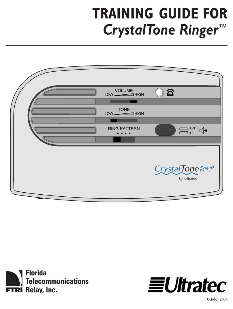 ULTRA TEC CrystalTone Ringer Training guide