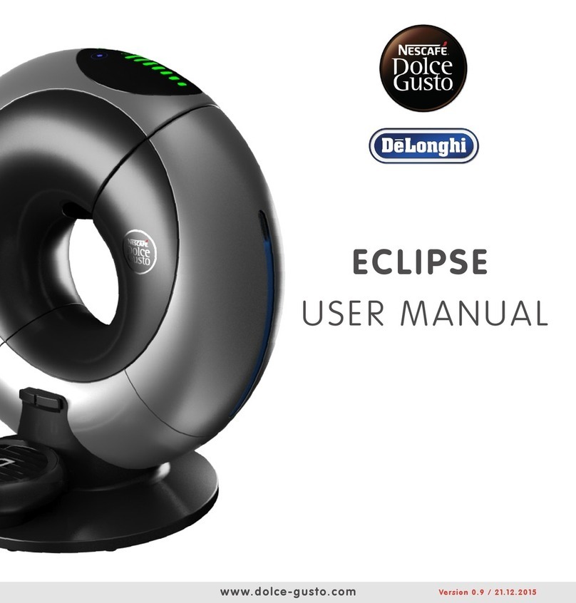 DeLonghi Nescafe Dolce Gusto ECLIPSE user manual DeLonghi Nescafe Dolce Gusto ECLIPSE user manual