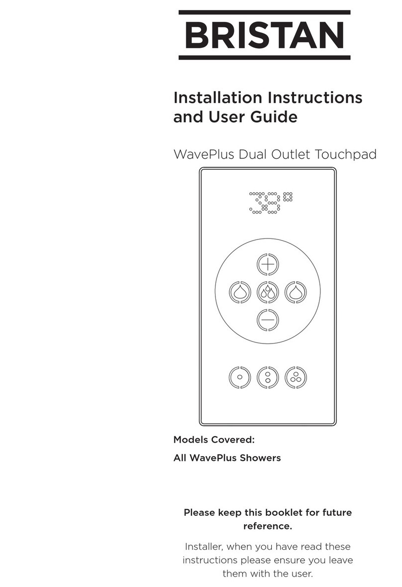 Bristan WavePlus Dual Outlet Touchpad Installation instructions and user guide