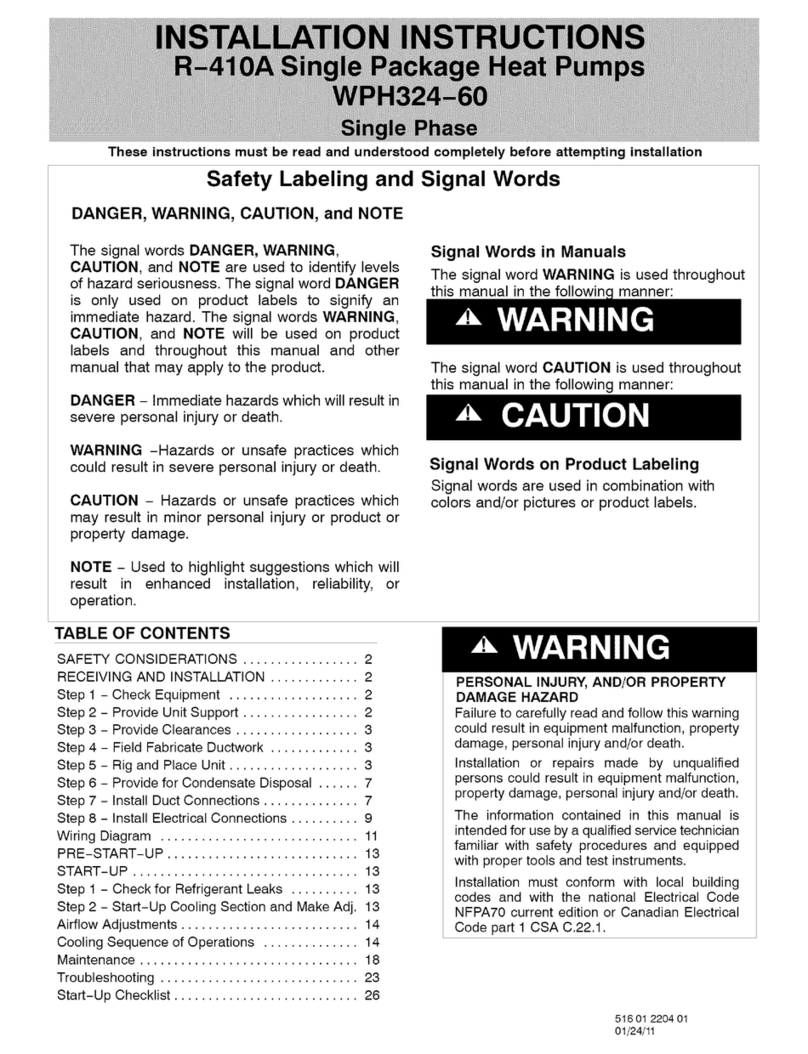 ICP WPH324 installation instructions