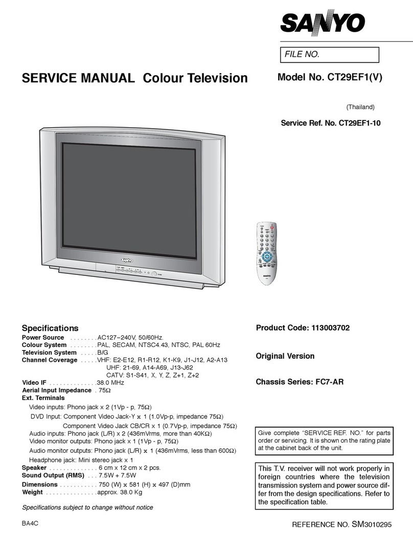 Sanyo CT29EF1 User manual