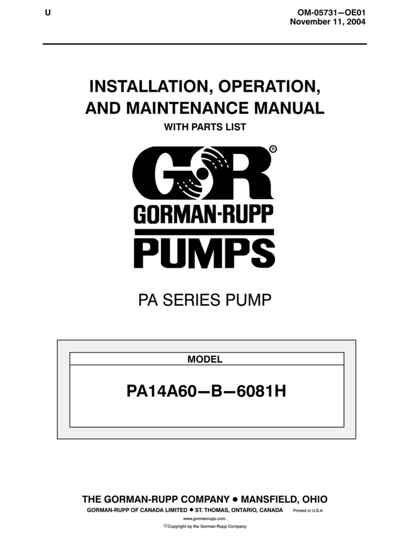 GORMAN-RUPP PA Series User manual