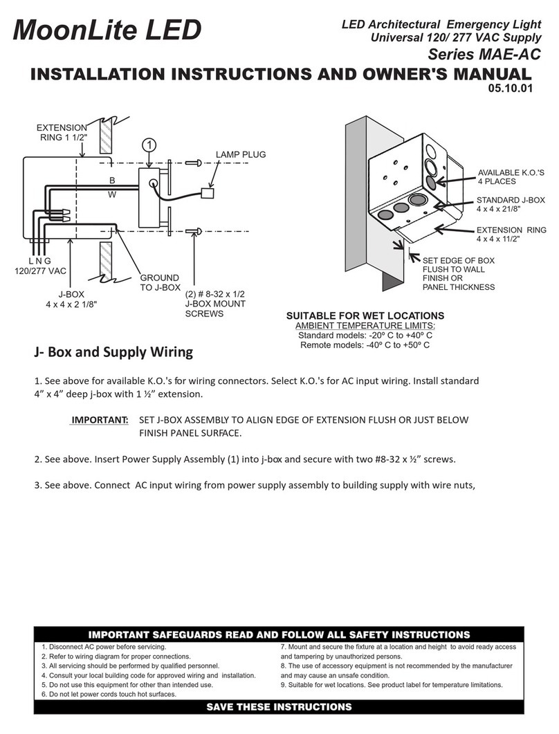 Signtex MoonLite LED MAE-AC Series Quick start guide