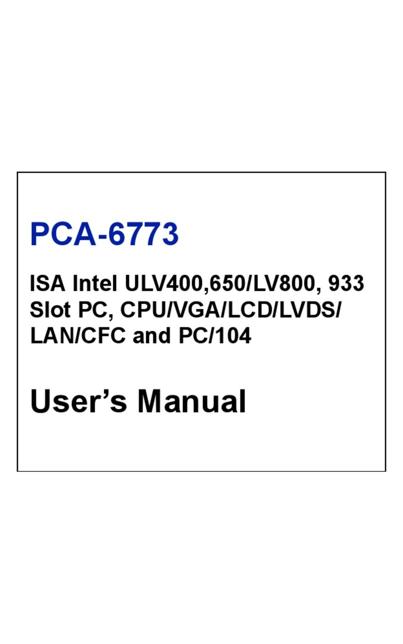 Advantech PCA-6773 User manual