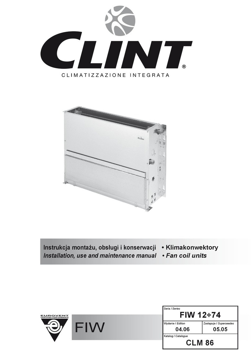 Clint FIW Series Instructions for installation, use and maintenance manual