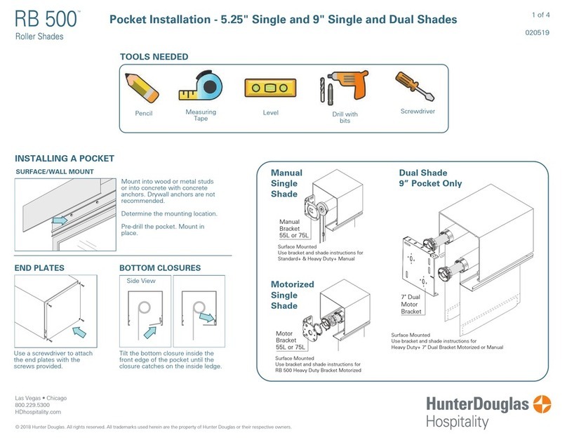 HunterDouglas RB 500 User manual