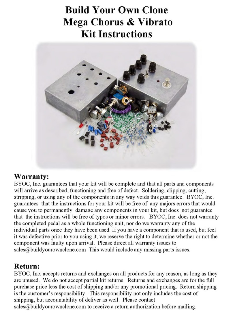 BYOC Mega Chorus & Vibrato Kit User manual