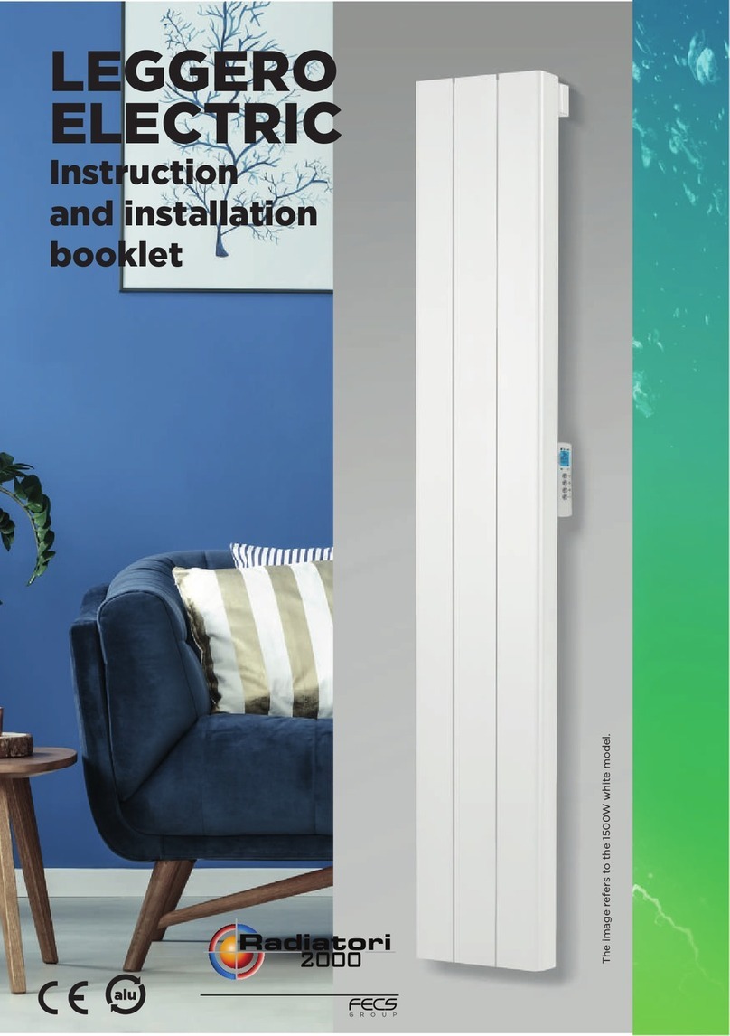 Radiatori 2000 LEGGERO Series Instruction and installation booklet