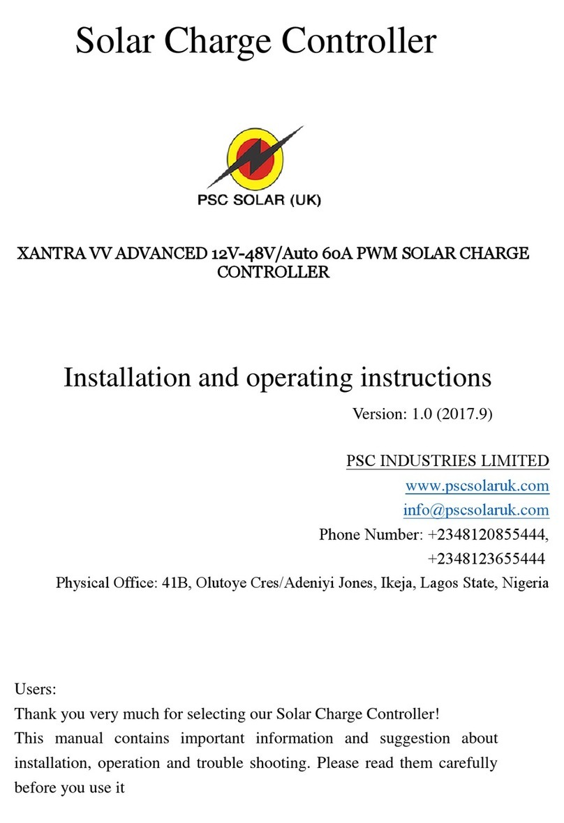 PSC XANTRA VV ADVANCED Installation and operating instructions