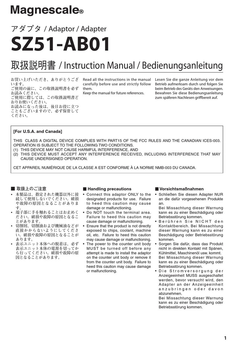 Magnescale SZ51-AB01 instruction manual