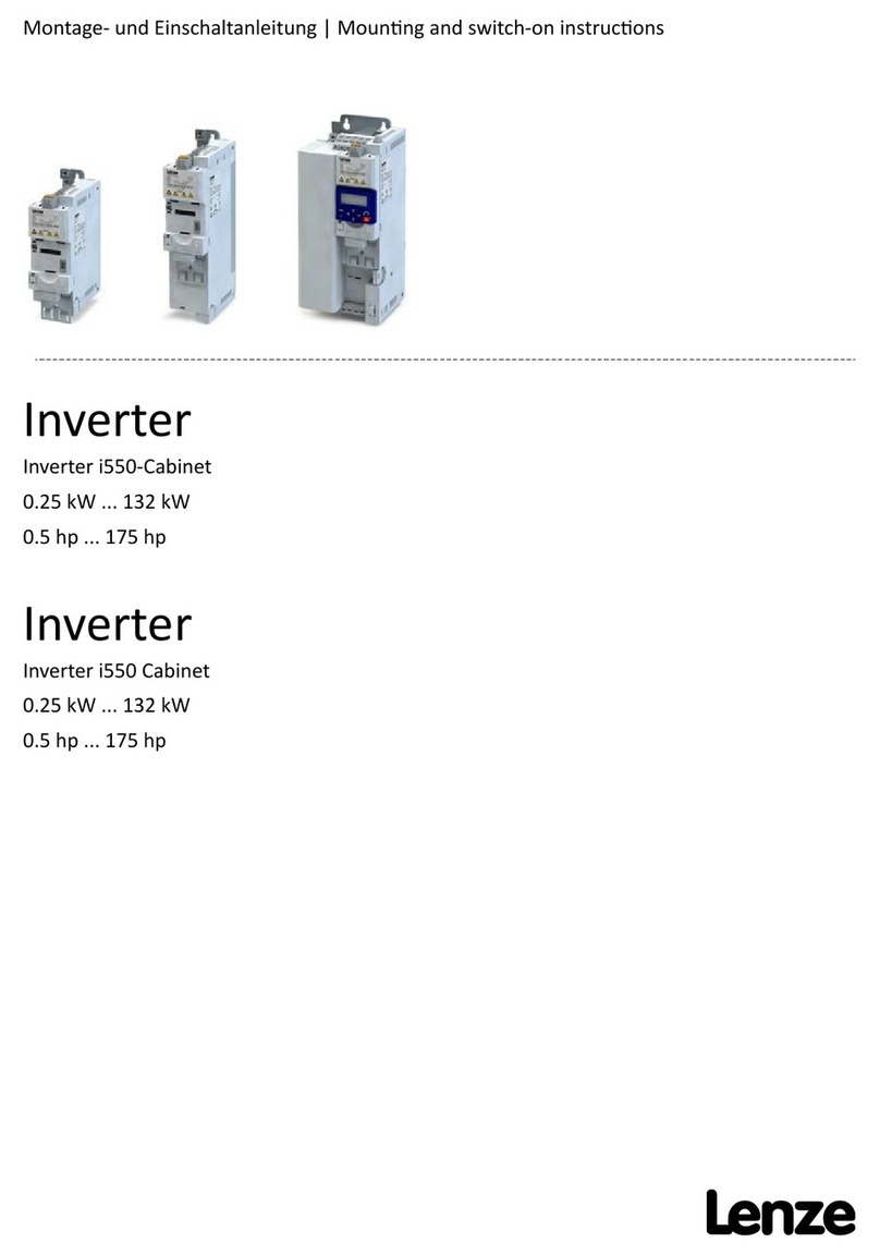 Lenze i550 Series Mounting and switch-on instructions