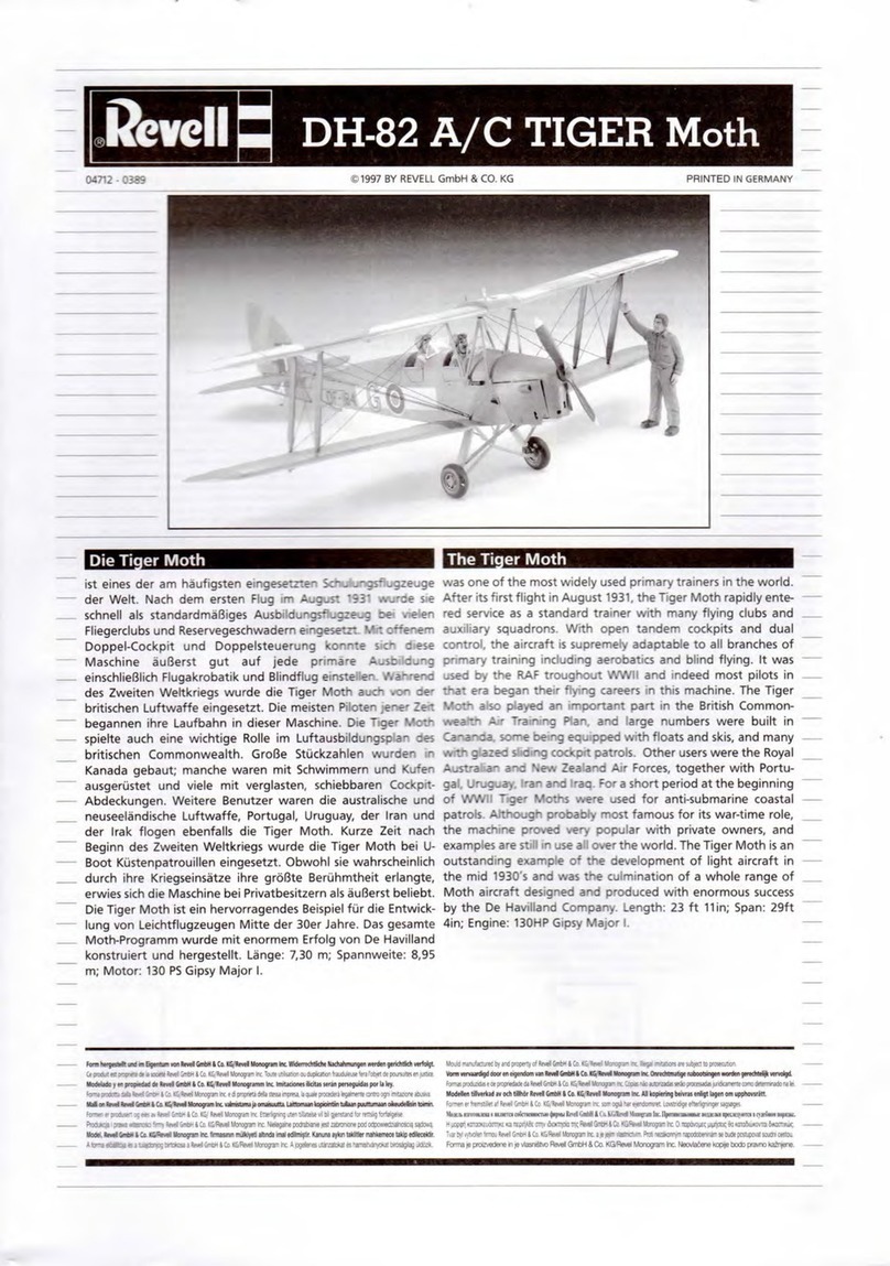 REVELL DH-82 A/C TIGER Moth User manual