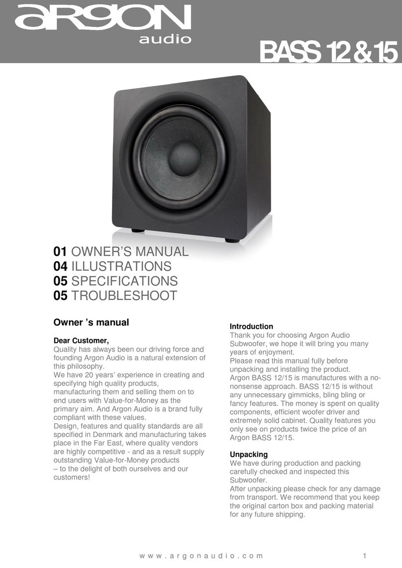 argon audio BASS 12 User manual