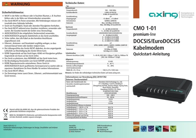 axing premium-line CMO 1-01 User manual