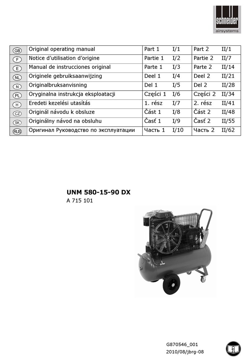 Schneider Airsystems UNM 580-15-90 DX Installation instructions Schneider Airsystems UNM 580-15-90 DX Installation instructions
