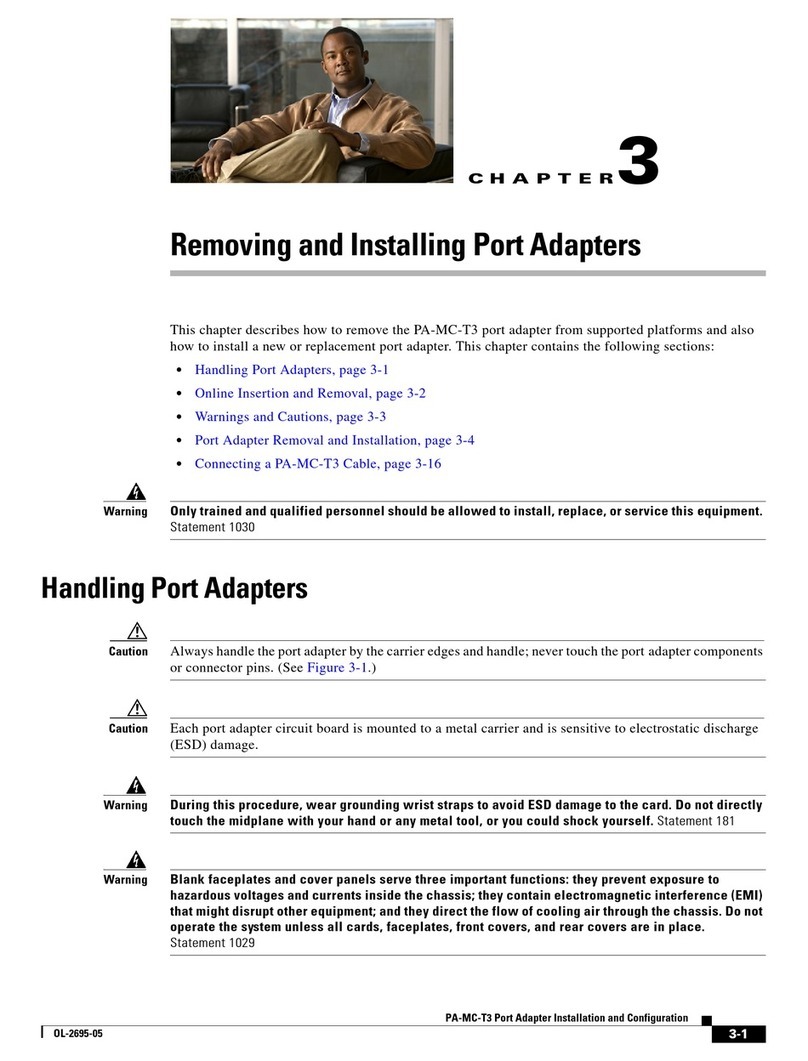 Cisco PA-MC-T3 Installing and Removing