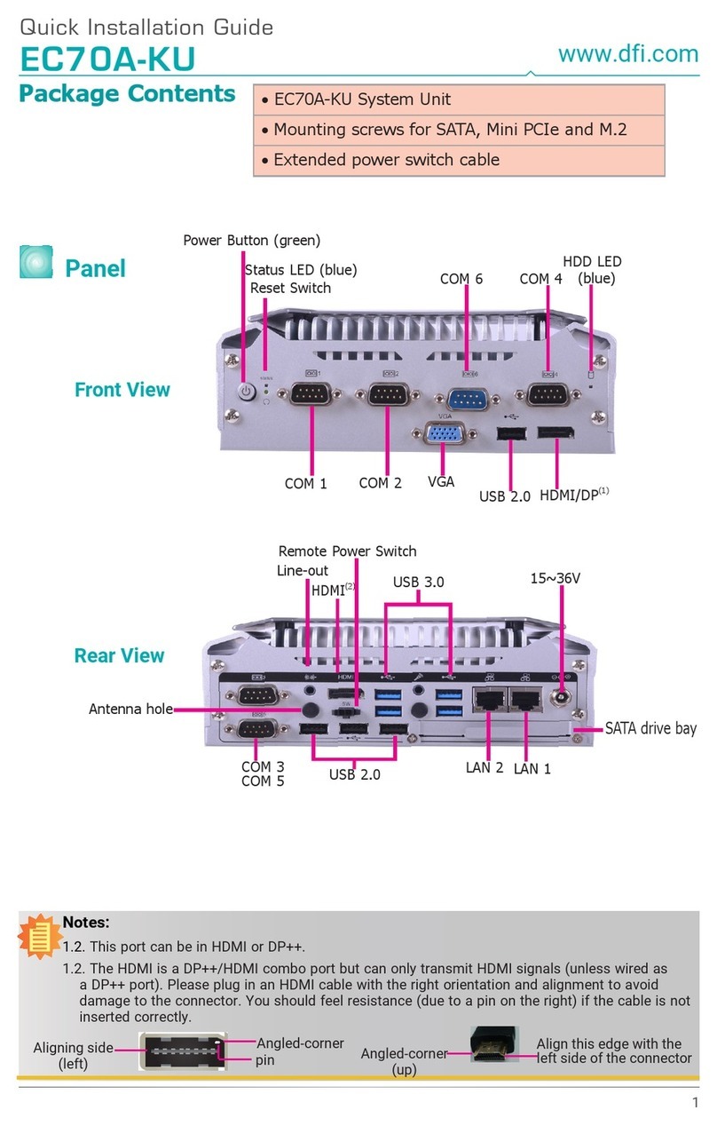 DFI EC70A-KU Quick installation guide