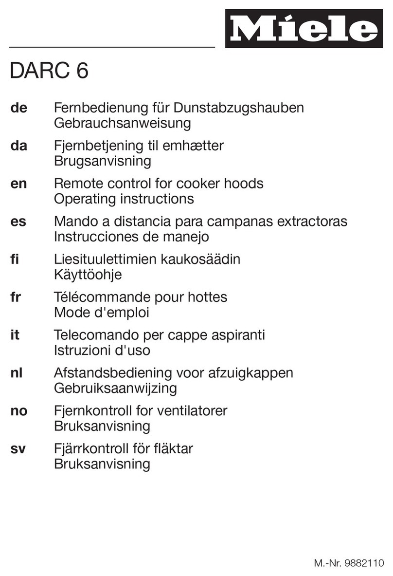 Miele DARC 6 operating instructions