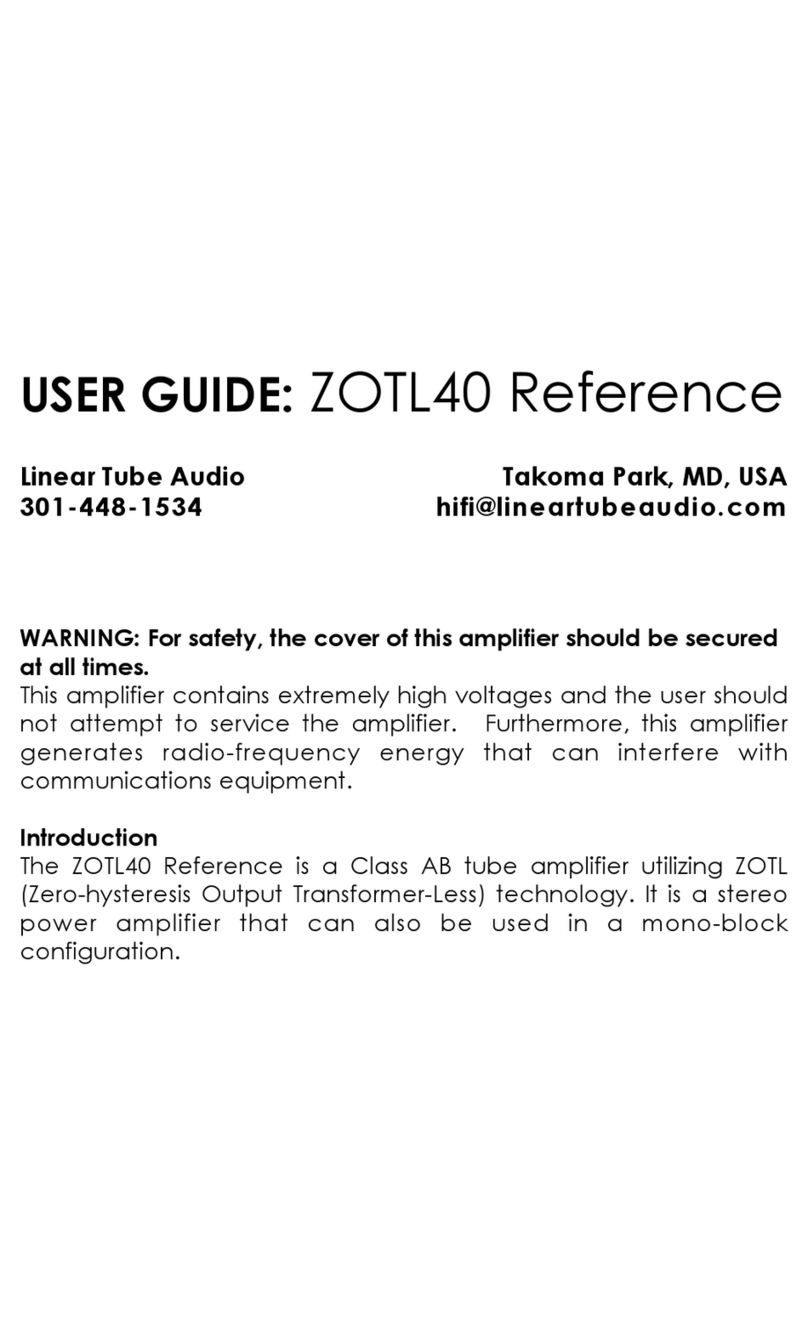 Linear Tube Audio ZOTL40 Reference user guide