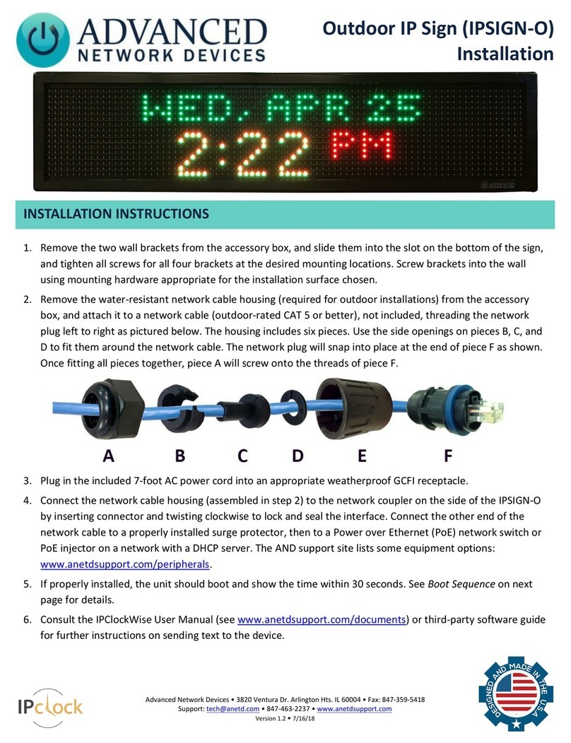 ADVANCED Network Devices IPSIGN-O Installation Flyer