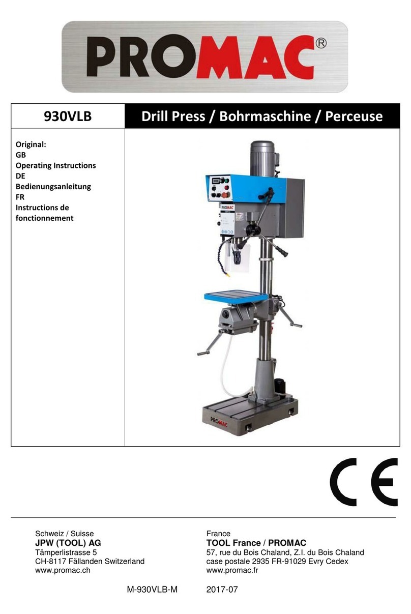 Promac 930VLB operating instructions