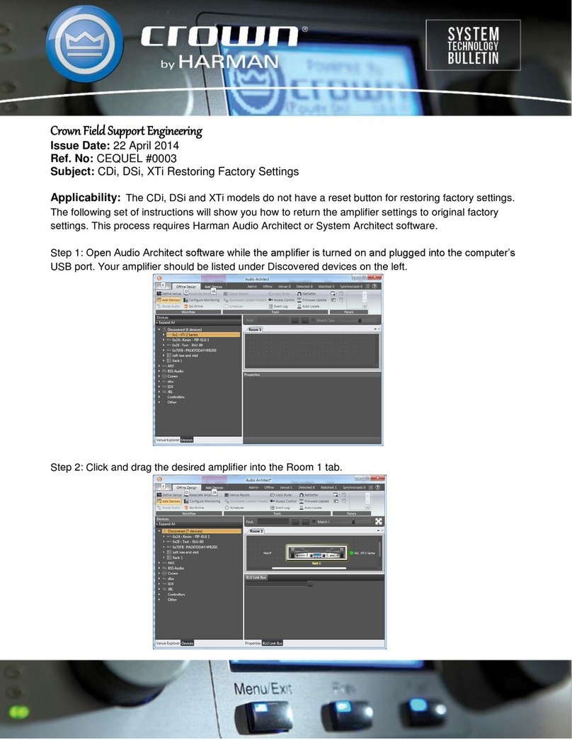 Harman CROWN CDi Series User manual