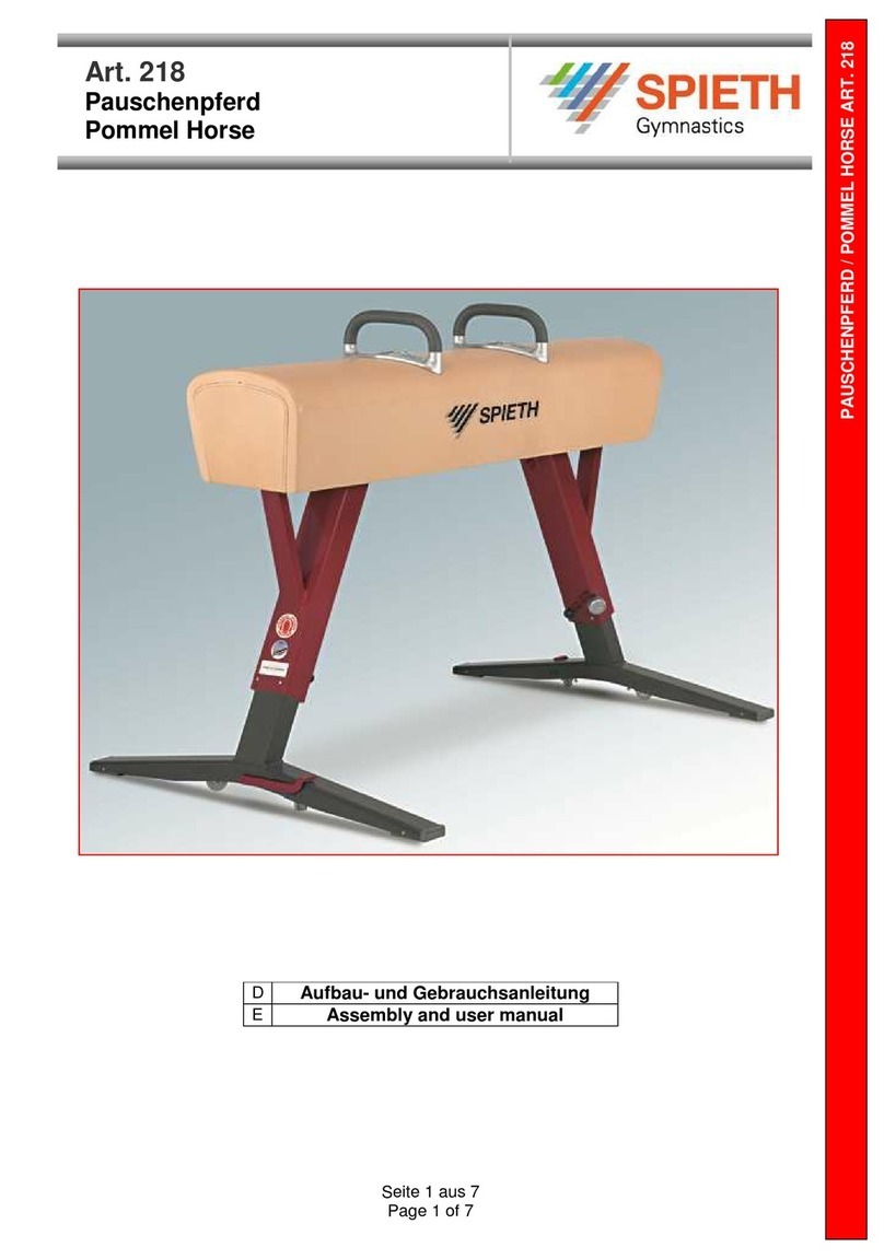 SPIETH Gymnastics 218 Assembly and user's manual SPIETH Gymnastics 218 Assembly and user's manual