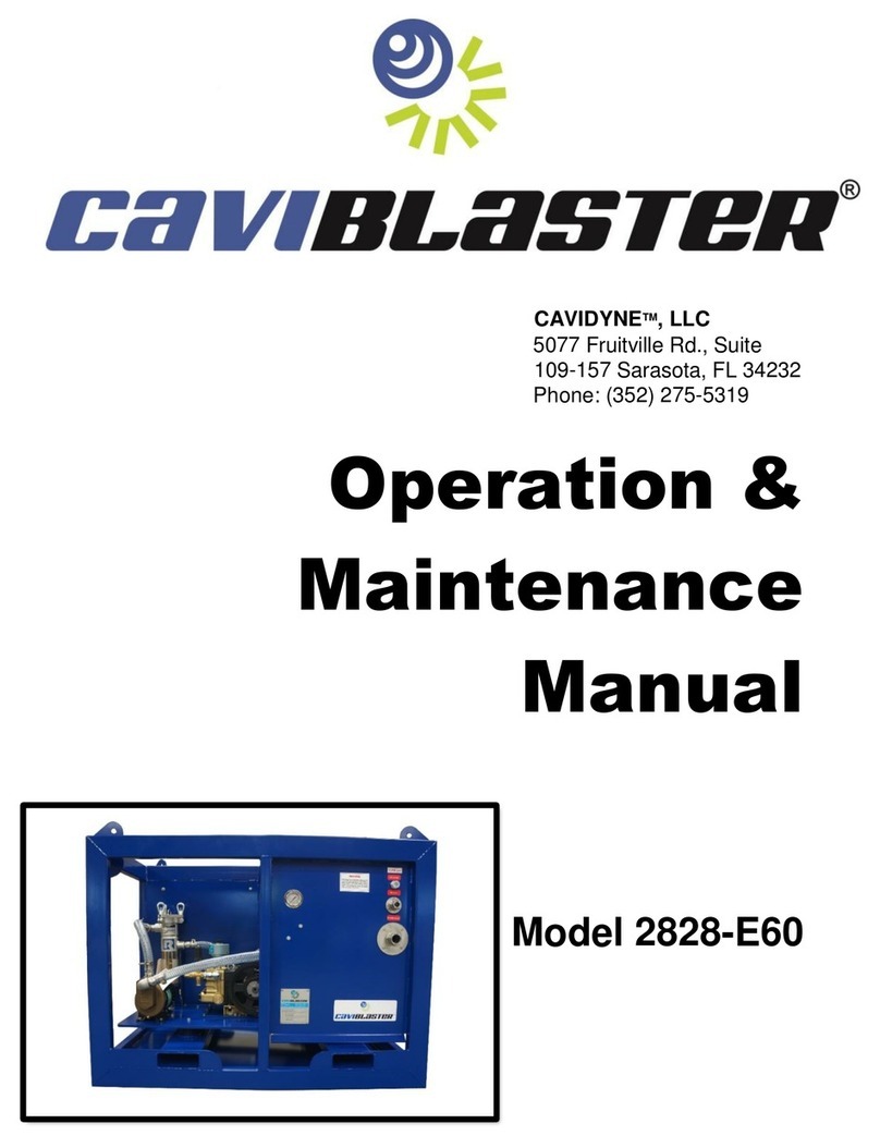 CAVIDYNE CaviBlaster 2828-E60 Operation & maintenance manual