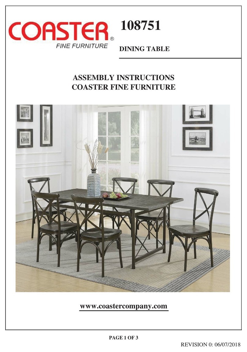 Coaster 108751 Assembly instructions Coaster 108751 Assembly instructions
