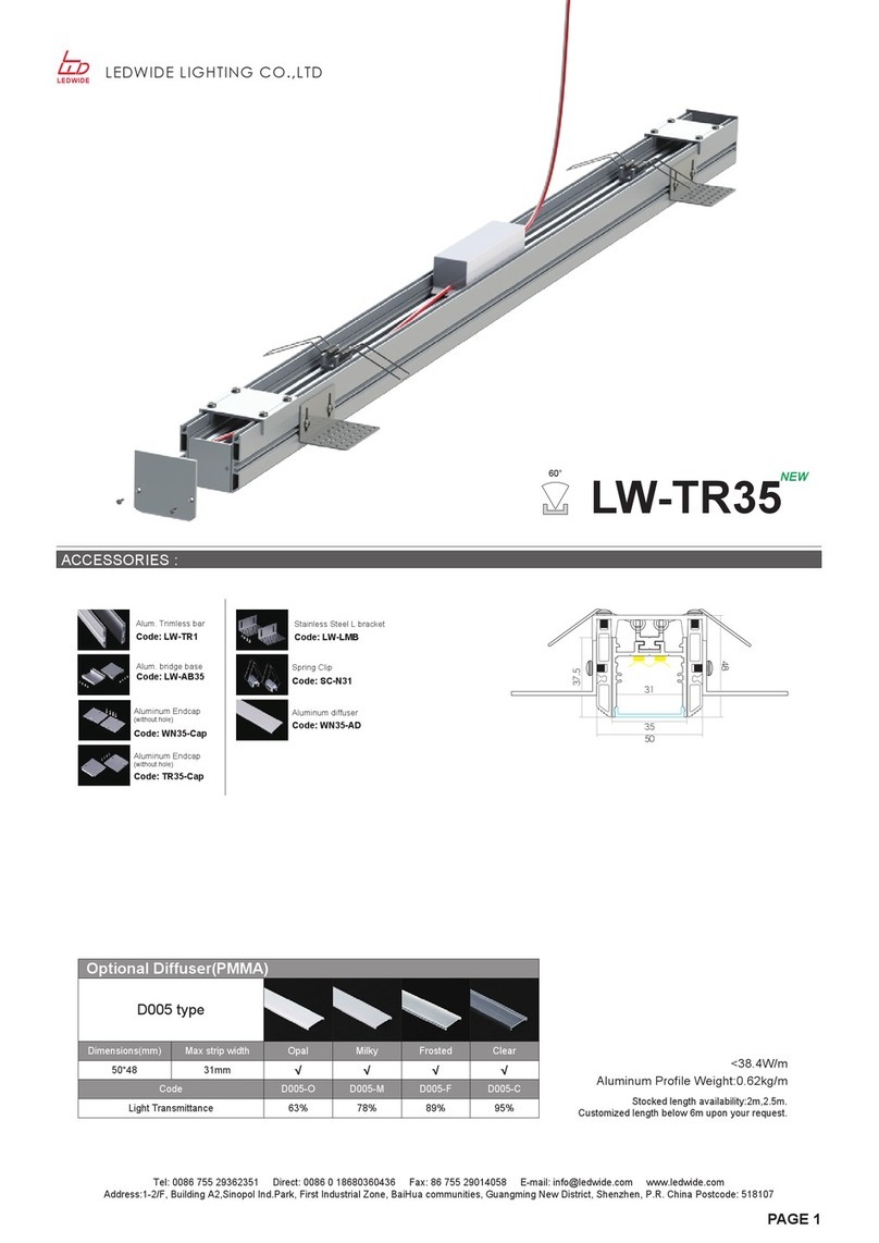 Ledwide Lighting LW-TR35 manual