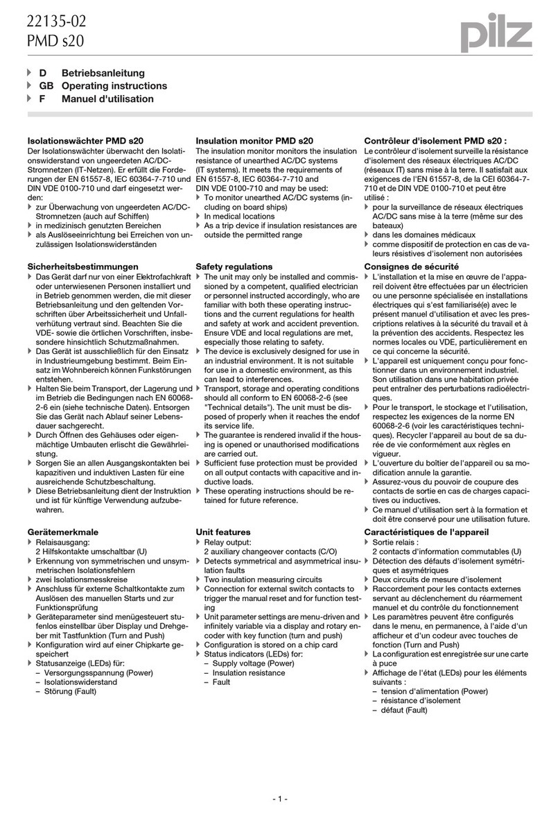 Pilz PMD s20 User manual