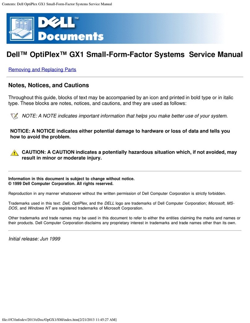 Dell OptiPlex GX1 User manual