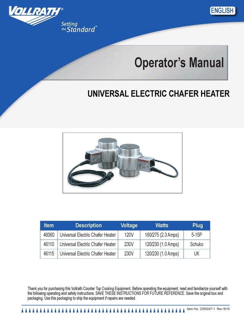 Vollrath 46060 Operator's manual