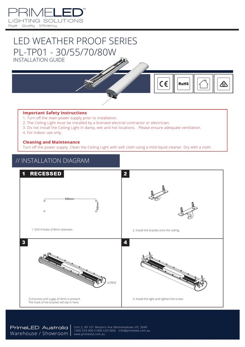 PRIMELED WEATHER PROOF Series User manual