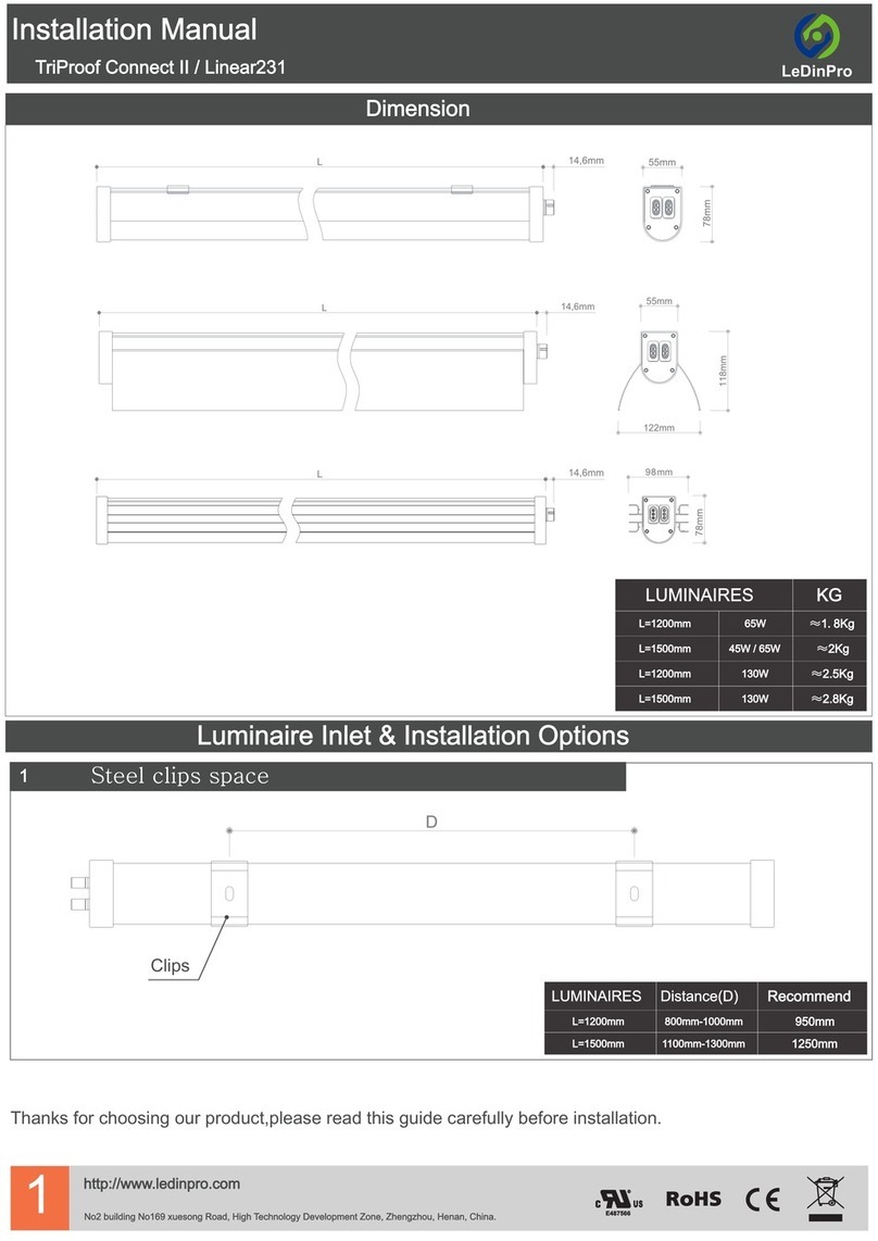 LeDinPro TriProof Connect II installation manual LeDinPro TriProof Connect II installation manual