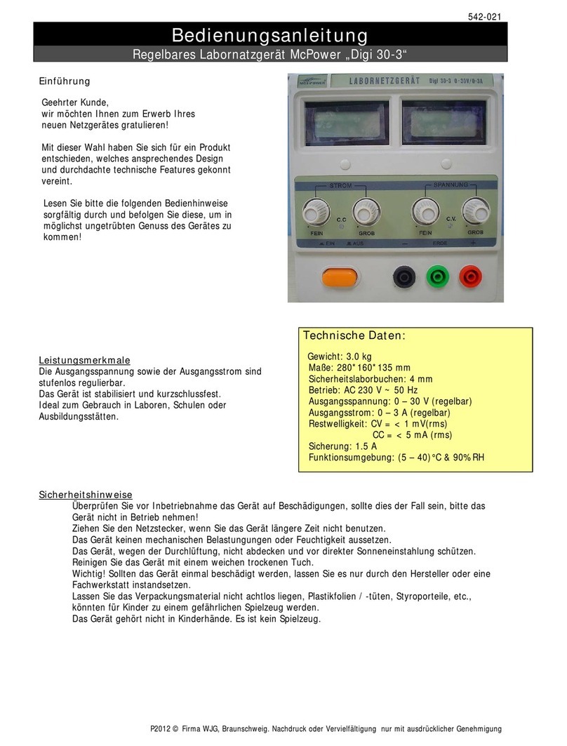 McPower Digi 30-3 Reference manual McPower Digi 30-3 Reference manual