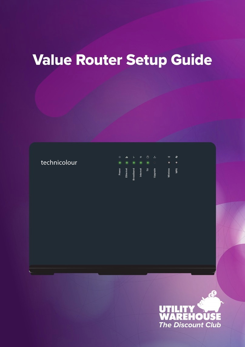 UTILITY WAREHOUSE Value Technicolour Setup guide