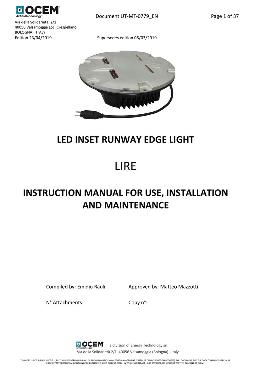 OCEM LIRE Series Instruction Manual for Use, Installation and Maintenance