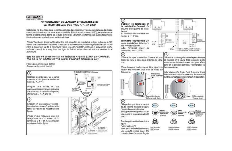 Fermax CITYMAX 2498 User manual