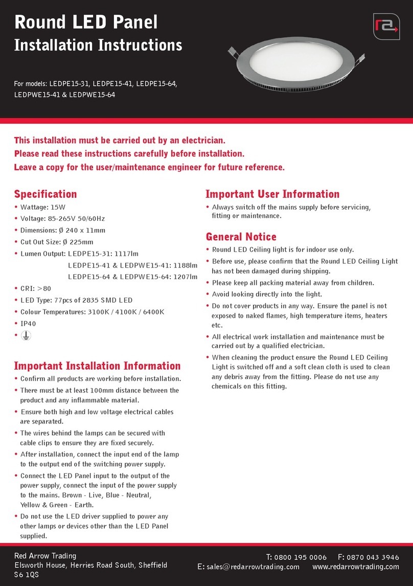 Red Arrow LEDPE15-31 installation instructions