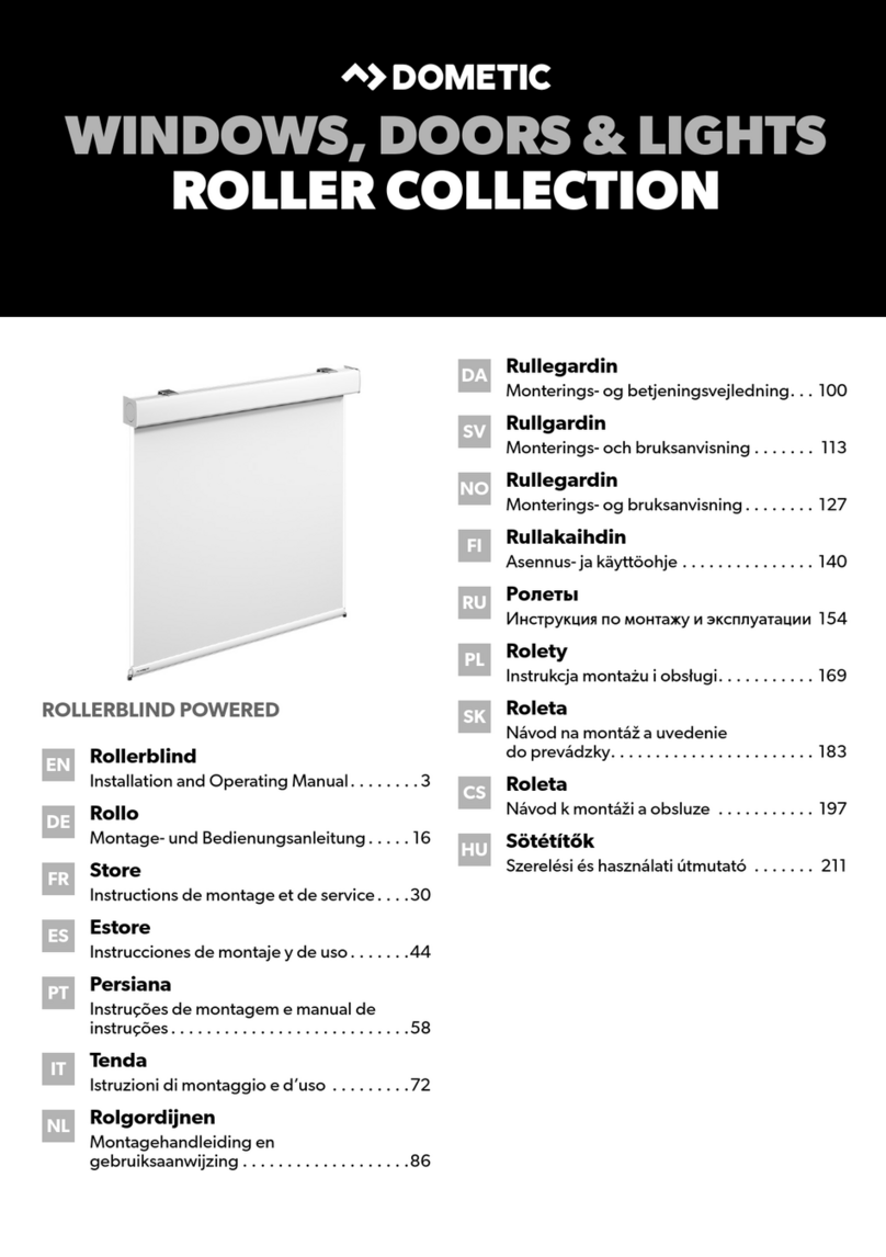 Dometic ROLLER Series Installation and operating manual Dometic ROLLER Series Installation and operating manual