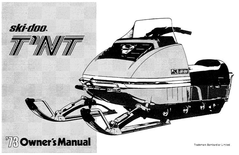 BOMBARDIER Ski-Doo T'NT 294 1973 User manual