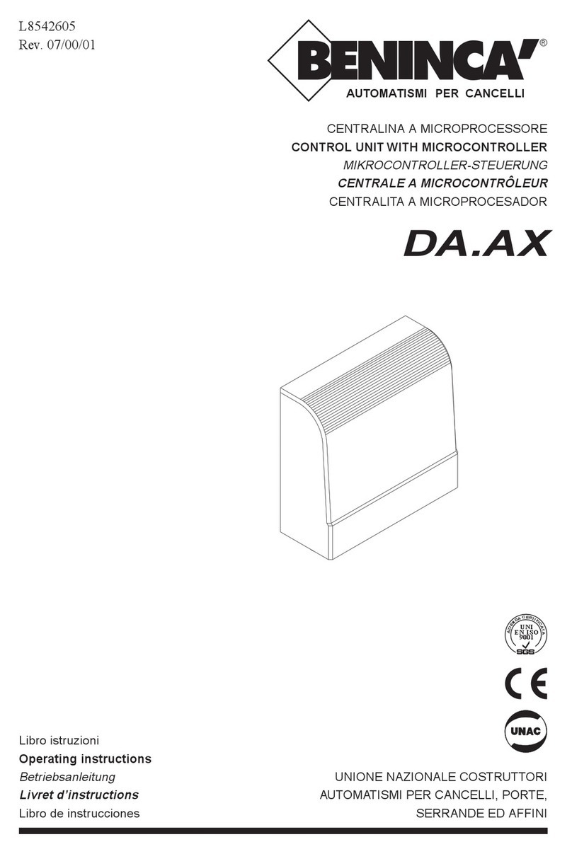 Beninca DA.AX User manual