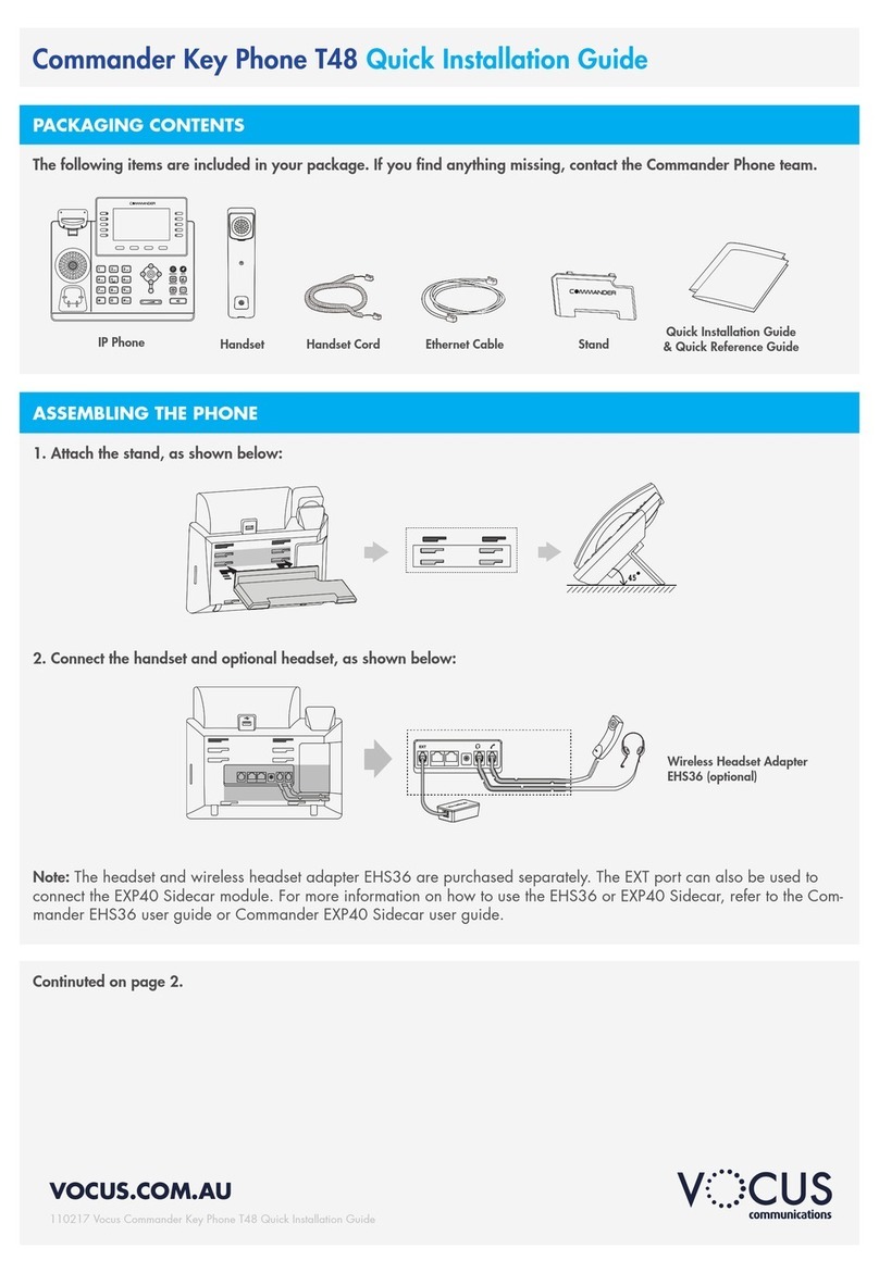 VOCUS T48 Quick installation guide