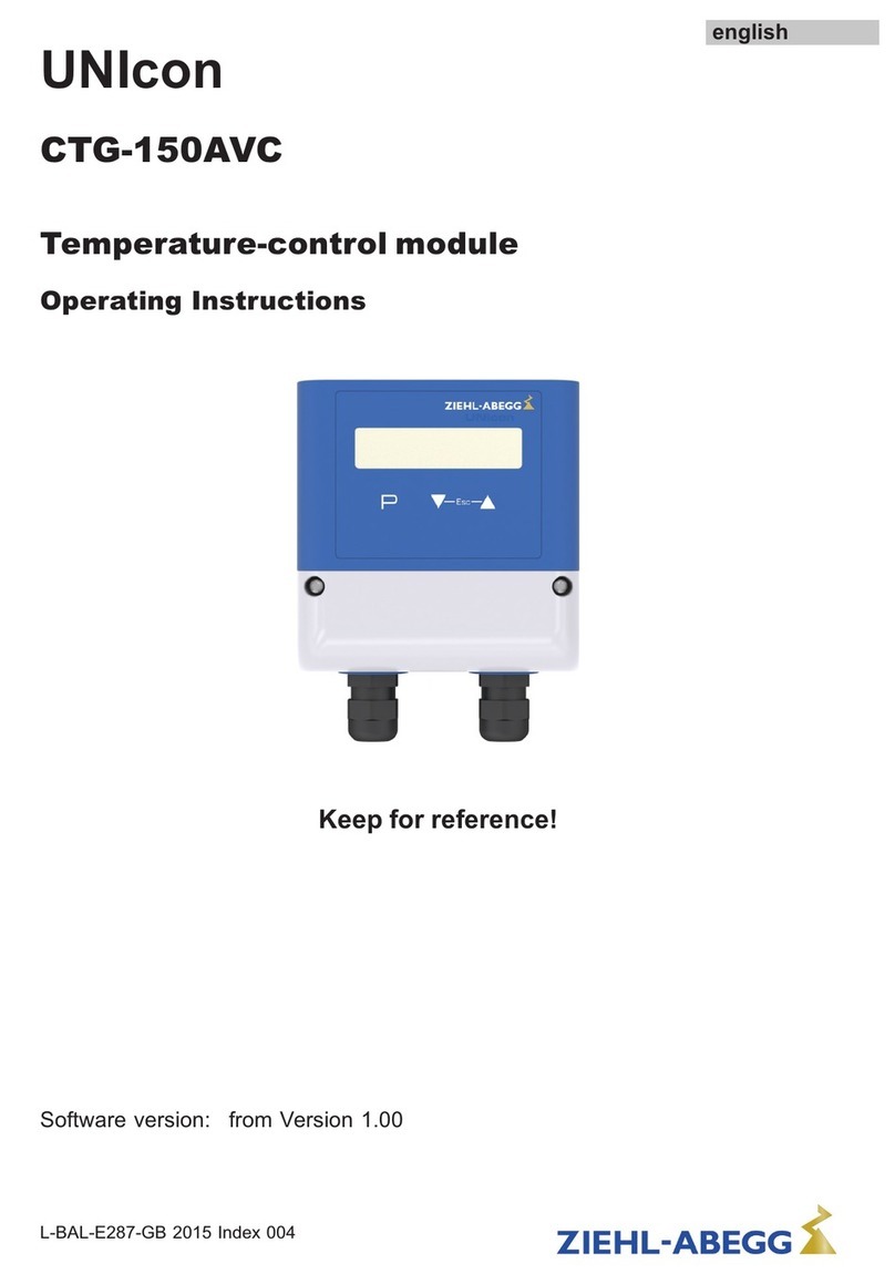 ZIEHL-ABEGG UNIcon CTG-150AVC operating instructions