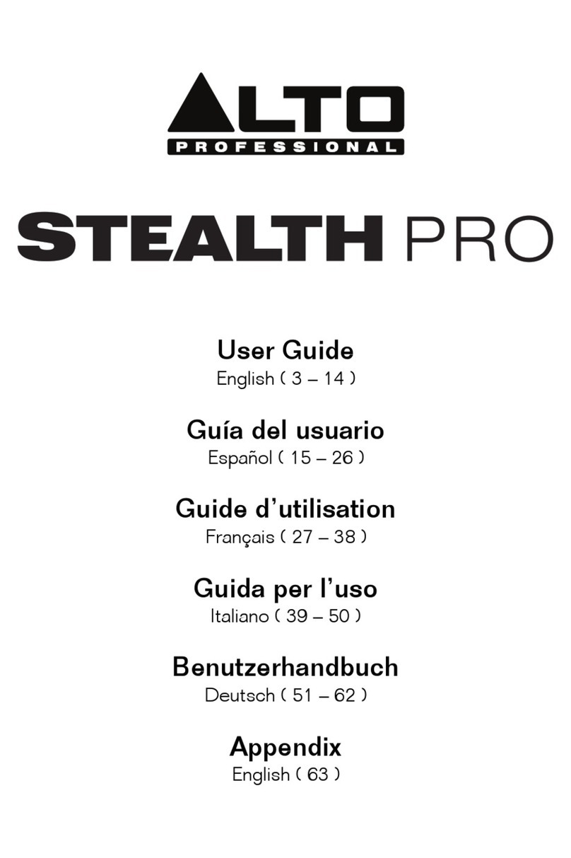 Alto Professional Stealth Pro User manual