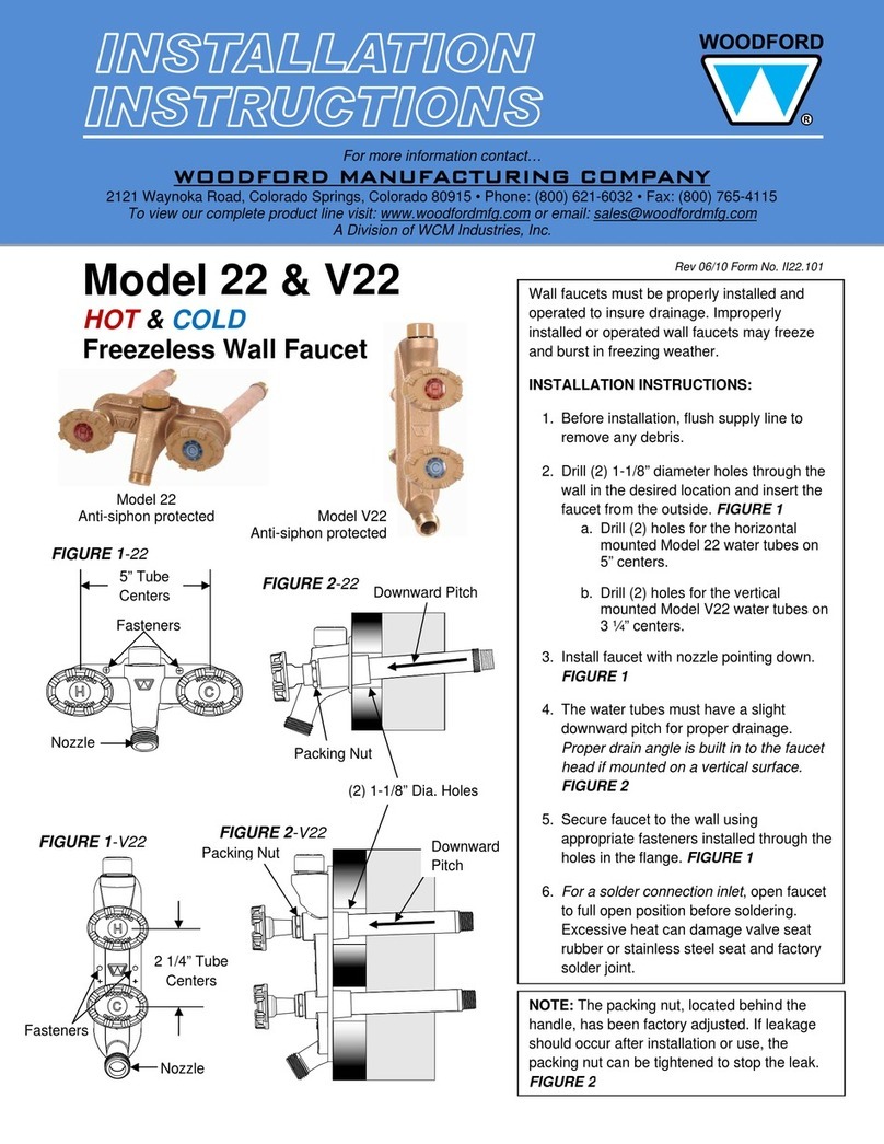 Woodford 22 installation instructions