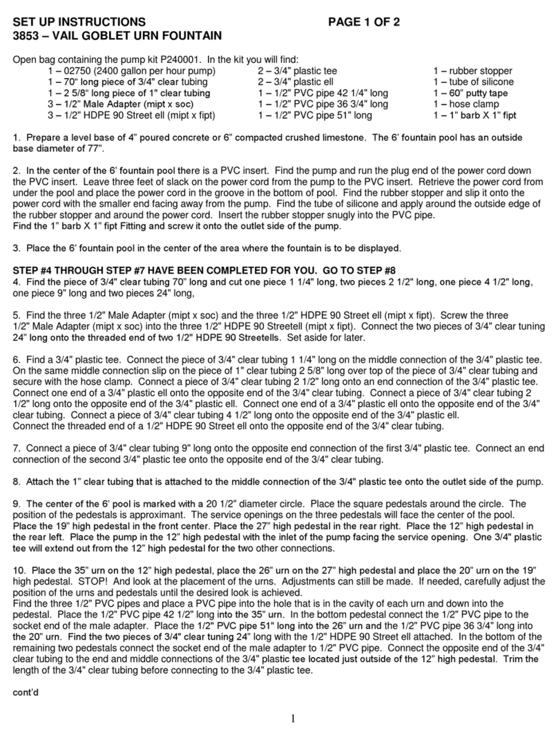 Massarelli's VAIL GOBLET URN Setup instructions