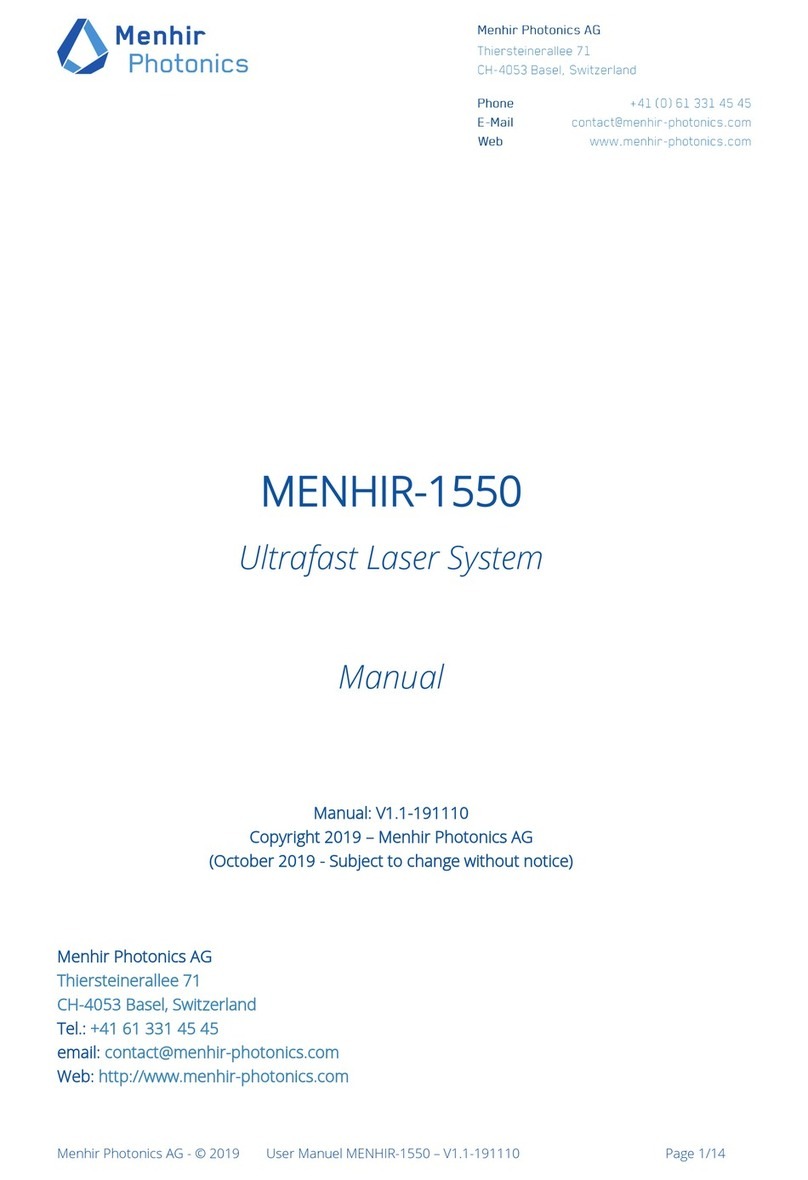 Menhir 1550 User manual